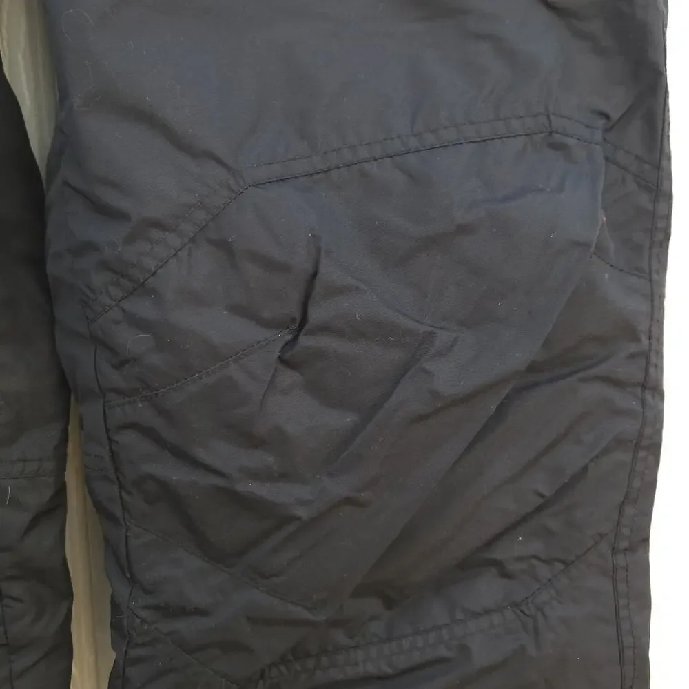 VTG Columbia Boy's S Black Insulated Ski Snow Pants Nylon Cargo Y2K Gorpcore NOS